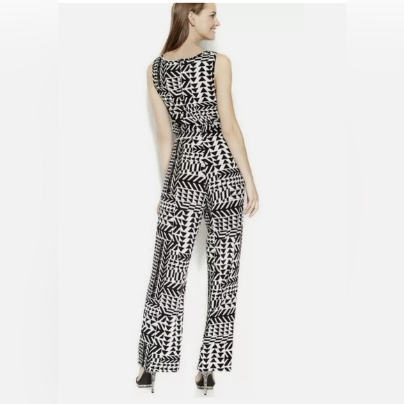 CALVIN KLEIN Black & White Sleeveless JumpSuit | Size 8 | MSRP $129 💋 NWOT - Picture 6 of 11